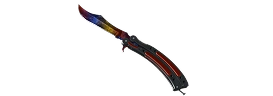 Butterfly Knife Marble Fade mes skin uit Counter-Strike 2.